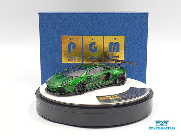Xe Mô Hình Lamborghini Avantador Limited 1:64 PGM ( Xanh Lá )