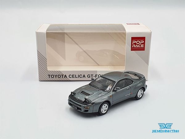 Xe Mô Hình Toyota Celica GT-Four (ST185) 1:64 Pop Race ( Xám )