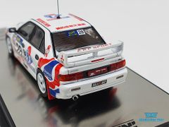 Xe Mô Hình Mitsubishi Lancer Evolution III #28 Hong Kong - Beijing 555 Rally 1996 1:64 Inno Model ( Trắng )