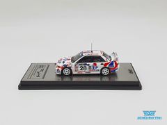 Xe Mô Hình Mitsubishi Lancer Evolution III #28 Hong Kong - Beijing 555 Rally 1996 1:64 Inno Model ( Trắng )