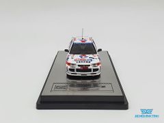 Xe Mô Hình Mitsubishi Lancer Evolution III #28 Hong Kong - Beijing 555 Rally 1996 1:64 Inno Model ( Trắng )