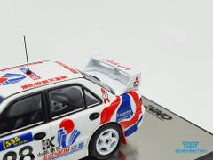 Xe Mô Hình Mitsubishi Lancer Evolution III #28 Hong Kong - Beijing 555 Rally 1996 1:64 Inno Model ( Trắng )