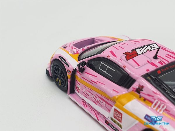 Xe Mô Hình Audi R8 LMS Production Model Custom Type-08 X Works R8 1:64 Pop Race ( Hồng )