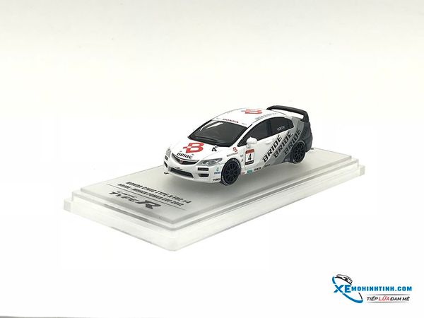 Xe Mô Hình Honda Civic Type-R FD2 #4 ''BRIDE'' Magen Power Cup Civic One Make Race 2012 1:64 Inno Model ( Trắng )