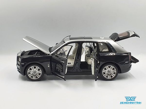 Xe Mô Hình Rolls-Royce Cullinan 1:18 OEM ( Đen Mui Bạc )