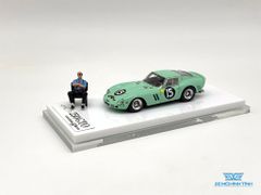 Xe Mô Hình Ferrari 250GTO + Figure 1:64 JEC ( Xanh Bạc Hà )