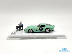 Xe Mô Hình Ferrari 250GTO + Figure 1:64 JEC ( Xanh Bạc Hà )