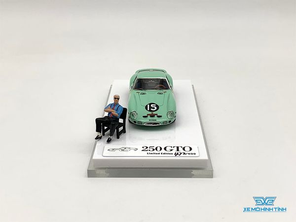 Xe Mô Hình Ferrari 250GTO + Figure 1:64 JEC ( Xanh Bạc Hà )