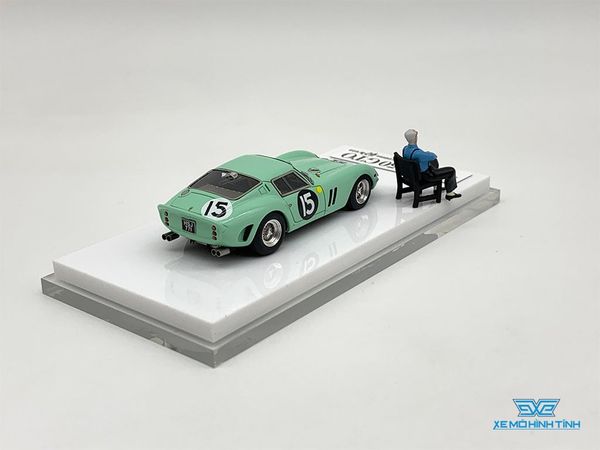 Xe Mô Hình Ferrari 250GTO + Figure 1:64 JEC ( Xanh Bạc Hà )