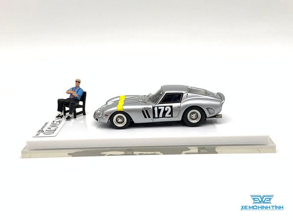 Xe Mô Hình Ferrari 250GTO + Figure 1:64 JEC ( Bạc Viền Vàng )