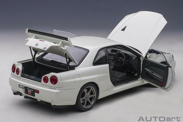 Xe Mô Hình Nissan Skyline GT-R ( R34 ) V-SPEC II 1:18 AUTOart (Trắng)