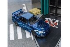 Xe Mô Hình Nissan Skyline GT-R (R34) CLDC Magazine Edition 1:64 INNO ( Xanh Carbon )