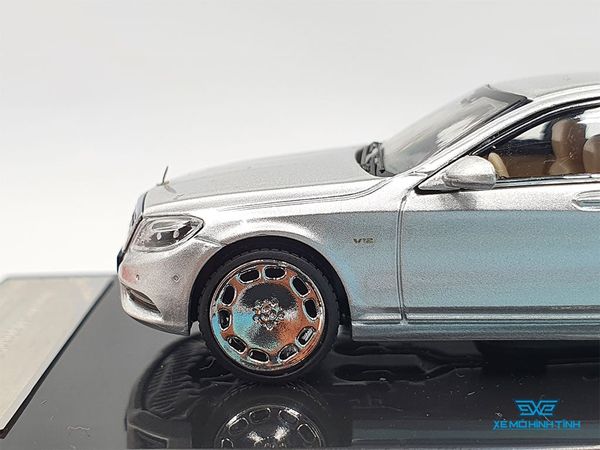 Xe Mô Hình Mercedes - Maybach S600 Pullman 1:64 Stance Hunters (Bạc)