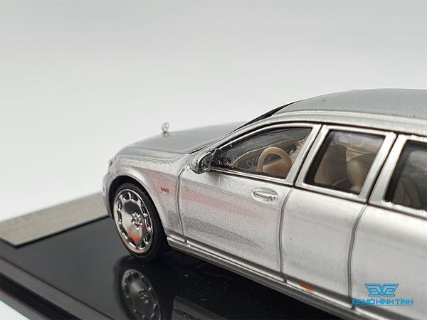 Xe Mô Hình Mercedes - Maybach S600 Pullman 1:64 Stance Hunters (Bạc)