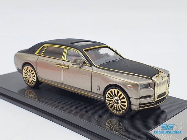 Xe Mô Hình Rolls-Royce Phantom 1:64 Collector's Model (Nâu Mui Đen Viền Vàng)