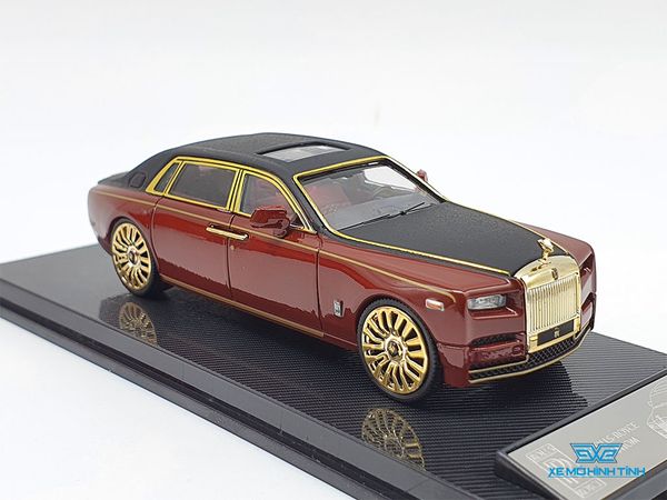 Xe Mô Hình Rolls-Royce Phantom 1:64 Collector's Model (Đỏ Mui Đen Viền Vàng)