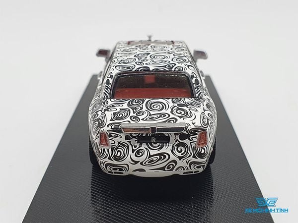 Xe Mô Hình Rolls-Royce Phantom 1:64 Collector's Model (Trắng Hoạ Tiết Đen)