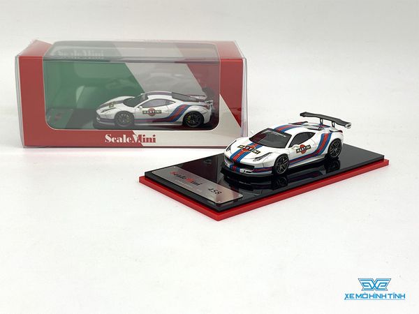 Xe Mô Hình Ferrari 458 Martini Racing Limited 299pcs 1:64 Scale Mini ( Martini )