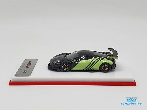 Xe Mô Hình Ferrari 458 Limited 299pcs 1:64 ScaleMini ( Đen/Xanh)