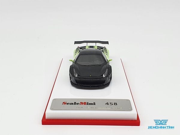 Xe Mô Hình Ferrari 458 Limited 299pcs 1:64 ScaleMini ( Đen/Xanh)