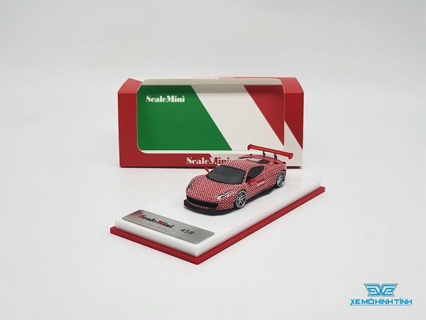 Xe Mô Hình Ferrari 458 Superme 1:64 Scale Mini ( Đỏ Superme)