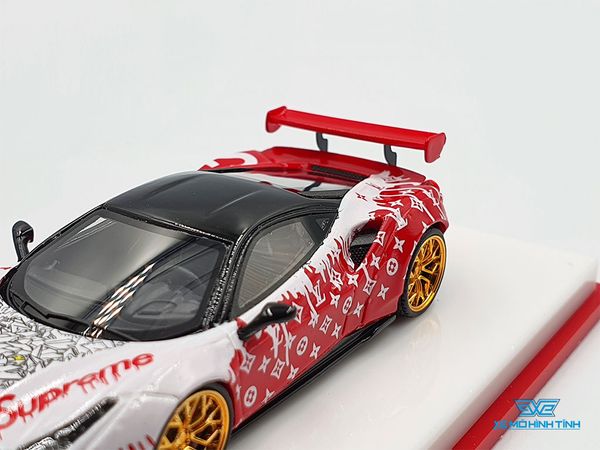 Xe Mô Hình Ferrari 488 Superme & LV 1:64 Scale Mini ( Đỏ )