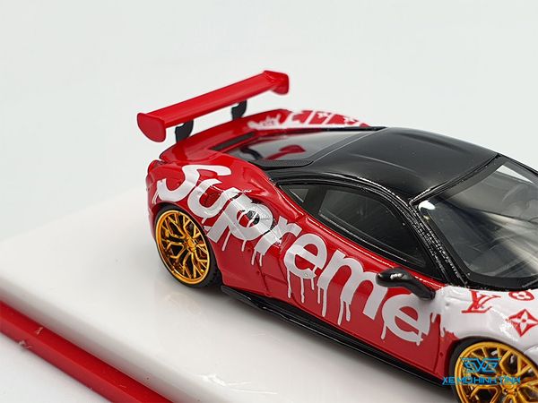 Xe Mô Hình Ferrari 488 Superme & LV 1:64 Scale Mini ( Đỏ )