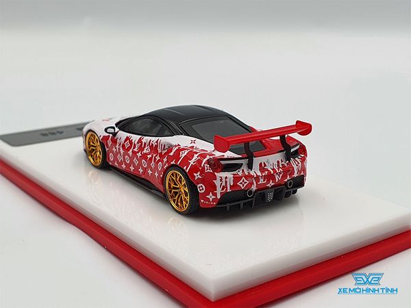 Xe Mô Hình Ferrari 488 Superme & LV 1:64 Scale Mini ( Đỏ )