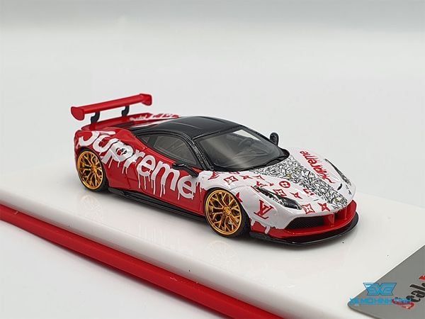 Xe Mô Hình Ferrari 488 Superme & LV 1:64 Scale Mini ( Đỏ )