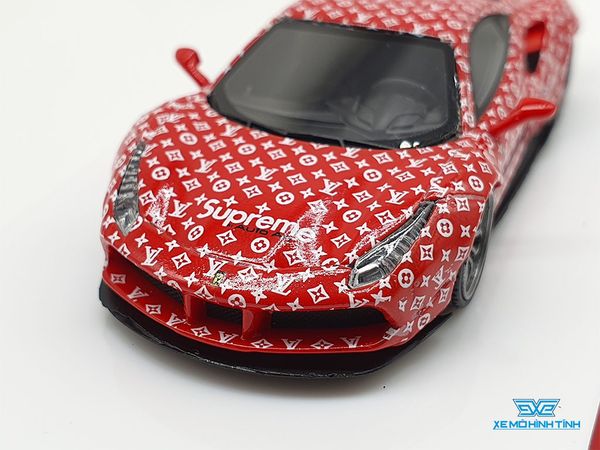 Xe Mô Hình Ferrari 488 Supreme 1:64 Scale Mini ( Đỏ Supreme )