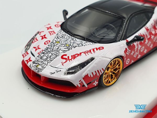 Xe Mô Hình Ferrari 488 Superme & LV 1:64 Scale Mini ( Đỏ )