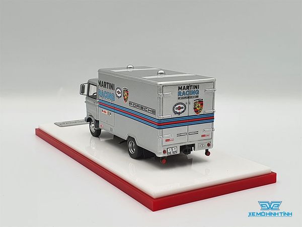 Xe Mô Hình Mercedes-Benz LP 608 tem Martini / Porsche Racing 1:64 Scale Mini ( Bạc )