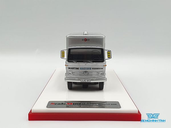 Xe Mô Hình Mercedes-Benz LP 608 tem Martini / Porsche Racing 1:64 Scale Mini ( Bạc )