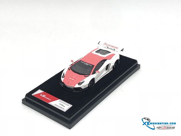 Xe Mô Hình Lamborghini Aventador Superme LB 1:64 Limited 999 Pcs ( Trắng )