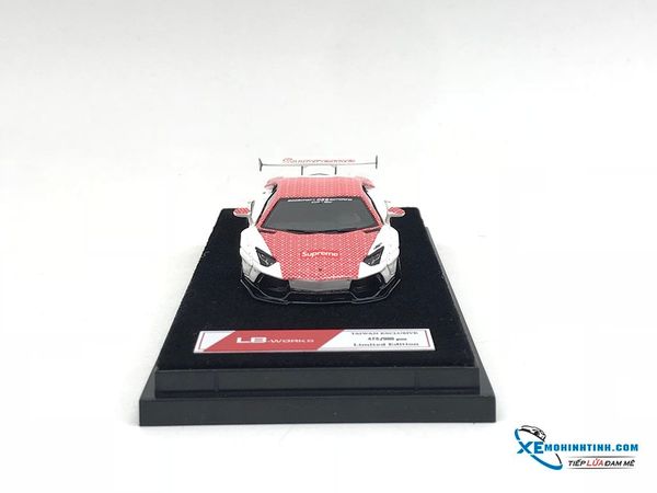 Xe Mô Hình Lamborghini Aventador Superme LB 1:64 Limited 999 Pcs ( Trắng )