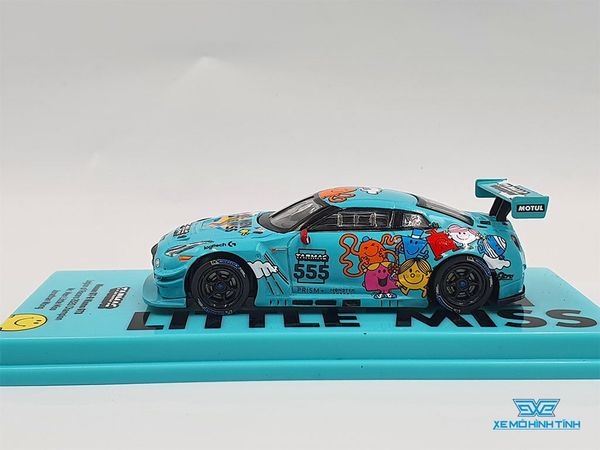 Xe Mô Hình Nissan GT-R Nismo GT3 Legion of Racers 2020 Champion Mr.Men Little Miss 1:64 Tarmac Works( Xanh Min Hoạt Hình )