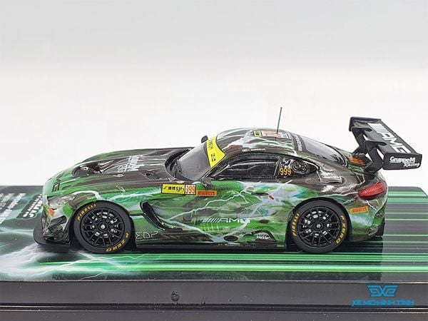 Xe Mô Hình Mercedes-AMG GT3 Macau GT Cup / Fia GT Cup 2019 Winner - Raffaele Marciello 1:64 Tarmac Works ( Xanh Lá )