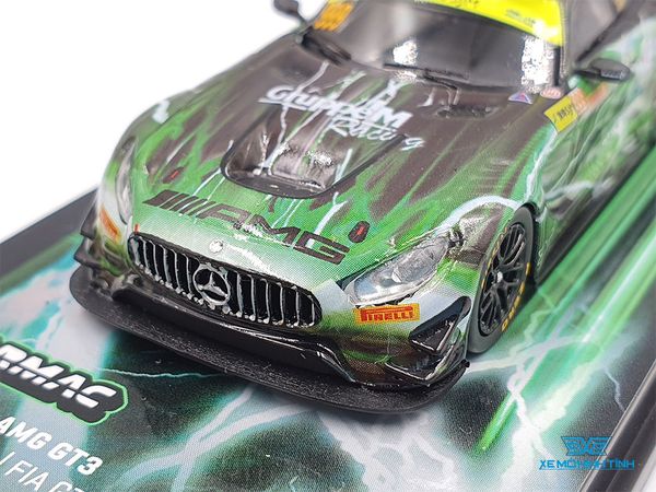 Xe Mô Hình Mercedes-AMG GT3 Macau GT Cup / Fia GT Cup 2019 Winner - Raffaele Marciello 1:64 Tarmac Works ( Xanh Lá )