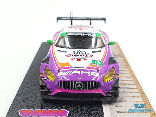 Xe Mô Hình Mercedes-AMG GT3 WeatherTech SportsCar Championship 2019 Keating Bleekemolen 1:64 Tarmac Works ( Tím )