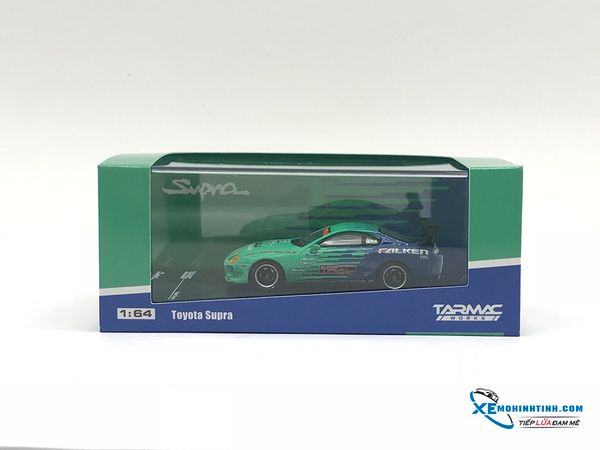 Xe Mô Hình Toyota Supra 1:64 Tarmac Works ( Xanh )