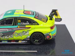 Xe Mô Hình Audi RS 3 TCR Macau Touring Car Cup 2019 1950cc Class Winner Filipe de Souza 1:64 Tarmac Works ( Xanh Dạ Quang )