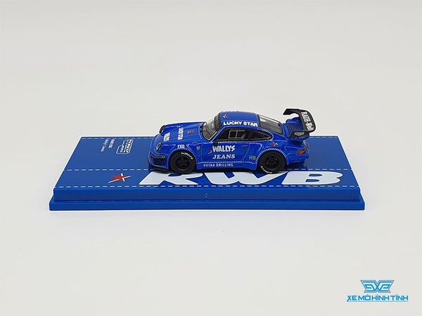 Xe Mô Hình Porsche RWB 930 Rauh-Welt Wally's Jeans 1:64 Tarmac Works ( Xanh dương )