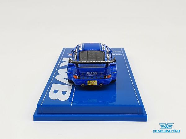 Xe Mô Hình Porsche RWB 930 Rauh-Welt Wally's Jeans 1:64 Tarmac Works ( Xanh dương )