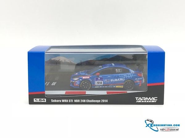 Xe Mô Hình Subaru WRX STI NBR 24H Challenge 2014 1:64 Tarmac Works ( Xanh Dương )