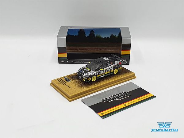 Xe Mô Hình Subaru WRX STI All Japan Rally Championship 2019 1:64 Tarmac Works ( Bạc )