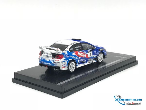 Xe Mô Hình Subaru Impreza WRX STI All Japan Rally Championship 2016 T.Arai / N.Tanaka 1:64 Tarmac Works ( Xanh Trắng )