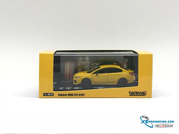 Xe Mô Hình Subaru WRX STi S207 1:64 Tarmac Works ( Vàng )