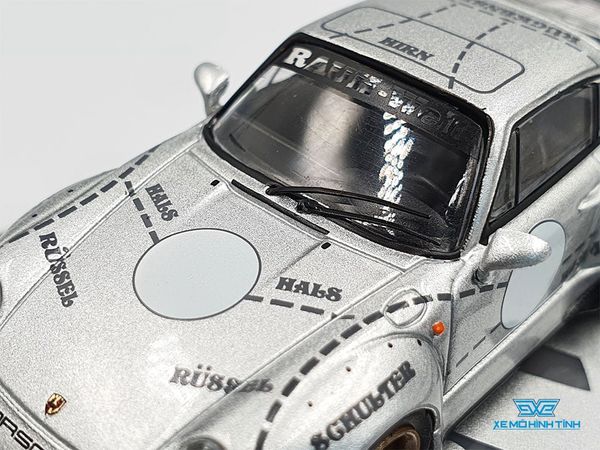 Xe Mô Hình Porsche RWB 993 Special Edition 1:64 Tarmac Works ( Bạc )