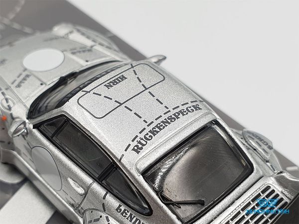 Xe Mô Hình Porsche RWB 993 Special Edition 1:64 Tarmac Works ( Bạc )