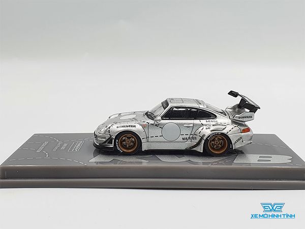 Xe Mô Hình Porsche RWB 993 Special Edition 1:64 Tarmac Works ( Bạc )
